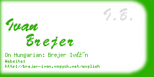 ivan brejer business card